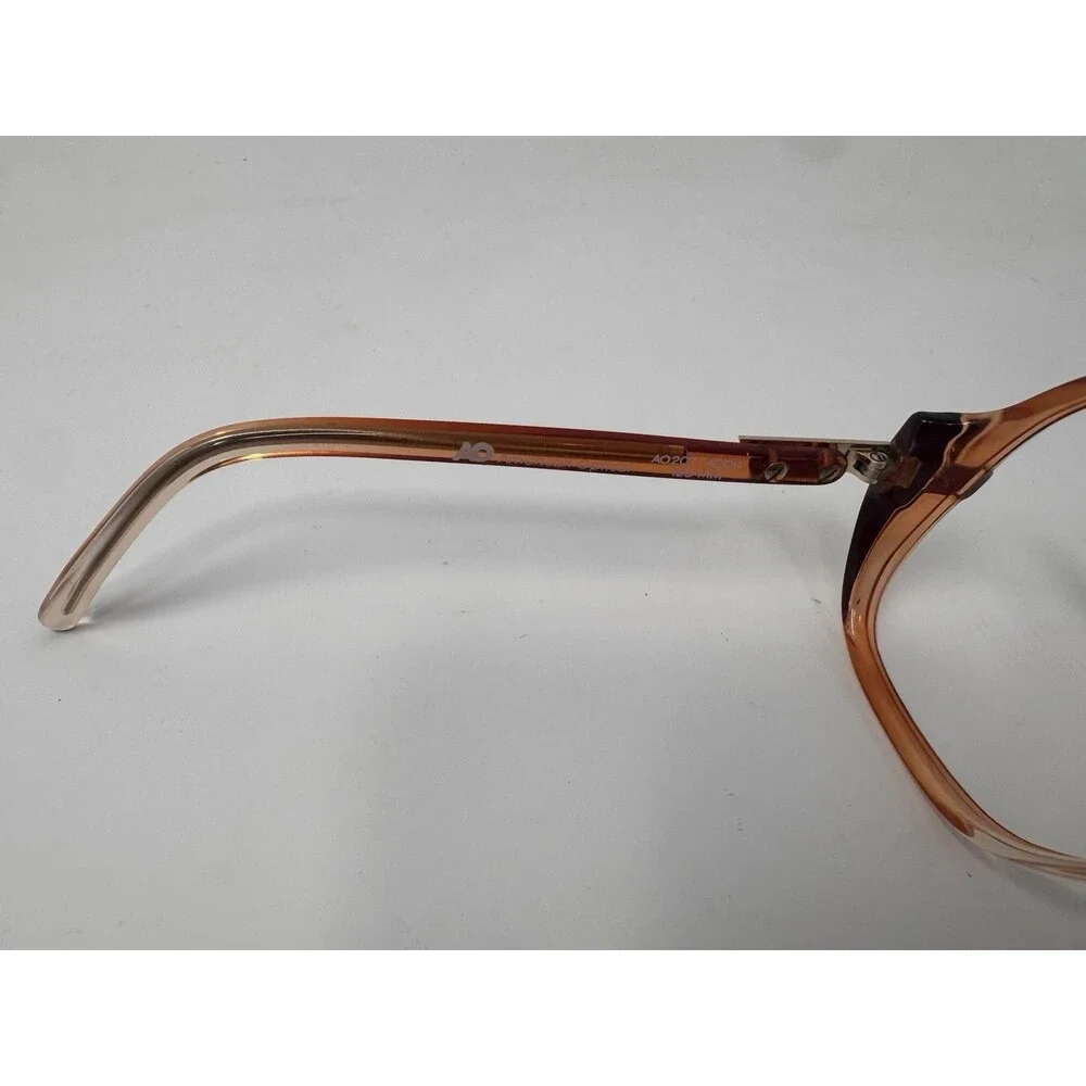 Vintage American Optical AO207 Eyeglass Frames Only 50-17-130 Amber USA